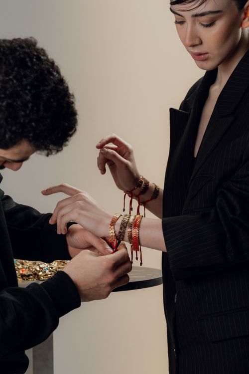 Bracelets styled in a jewelry studio, photographed by Seljan Salimova on Pexels