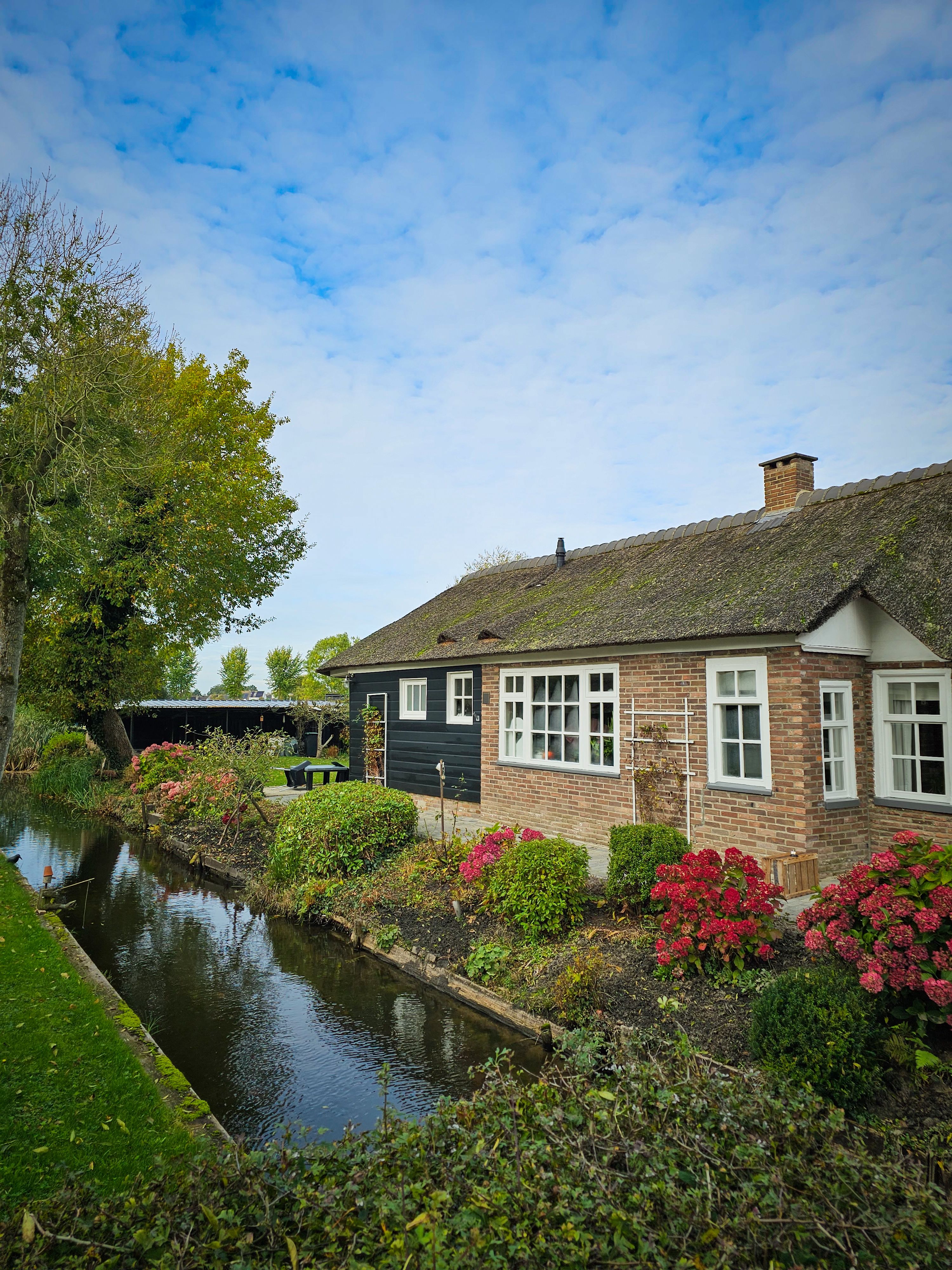 Terras van een vakantiehuis in zonnige omgeving met uitzicht op natuur