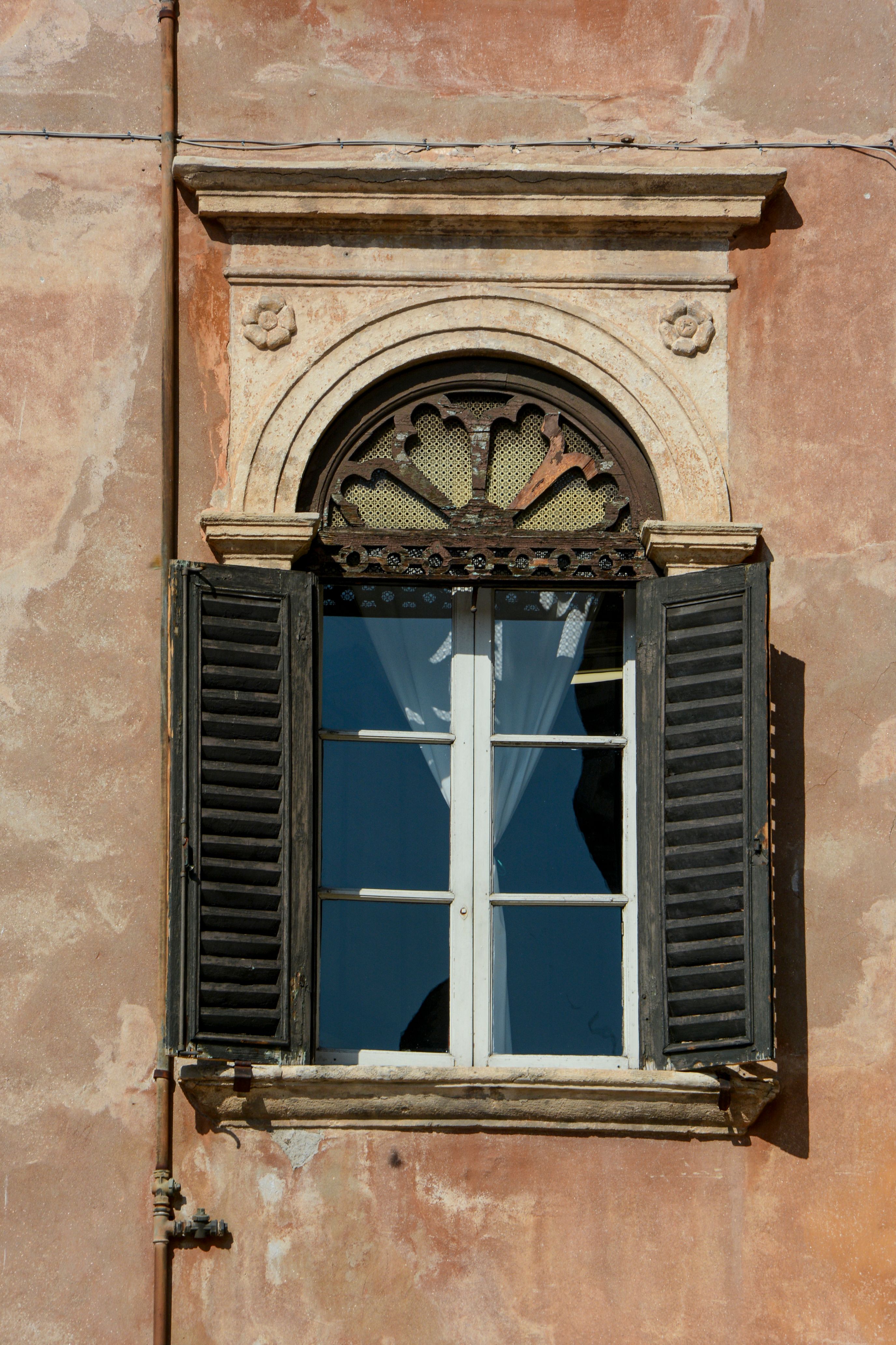 Charming Italian Window with Open Shutters · Free Stock Photo
