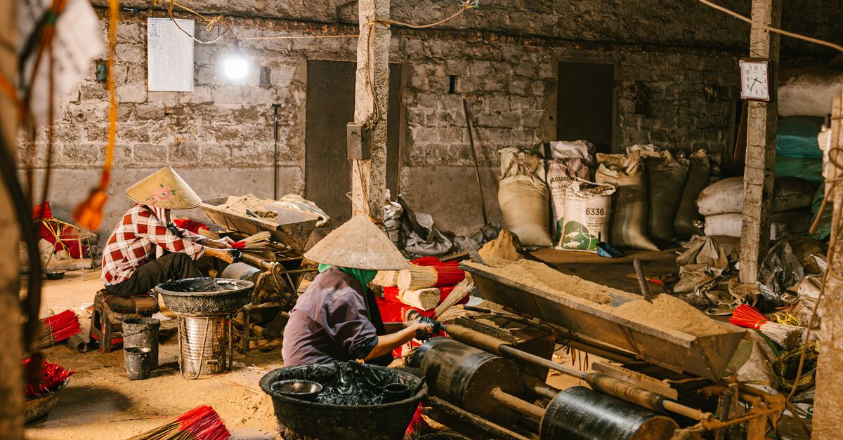 Stock Photo Laborers Laborers Working in Rustic Industrial Warehouse · Free Stock Photo