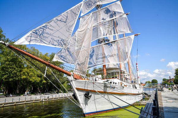 The Meridianas tall ship, Klaipėda, Lithuania