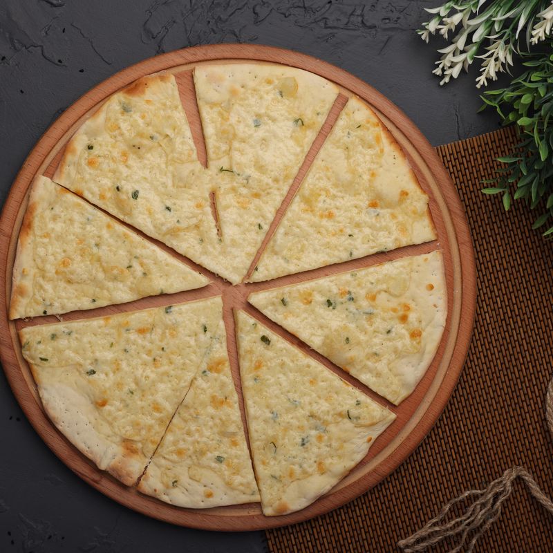 Sourdough Egyptian Mulukkhiya Herb and Crispy Garlic Flatbread