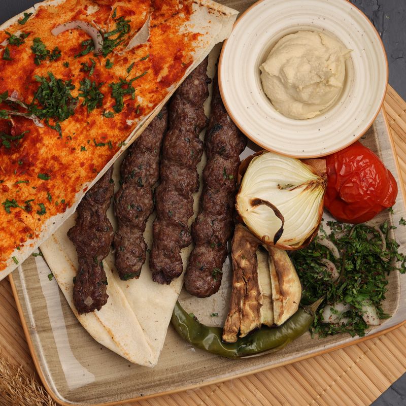 Ramadan Kebab Platter Kofta with Allspice-Sumac Marinade