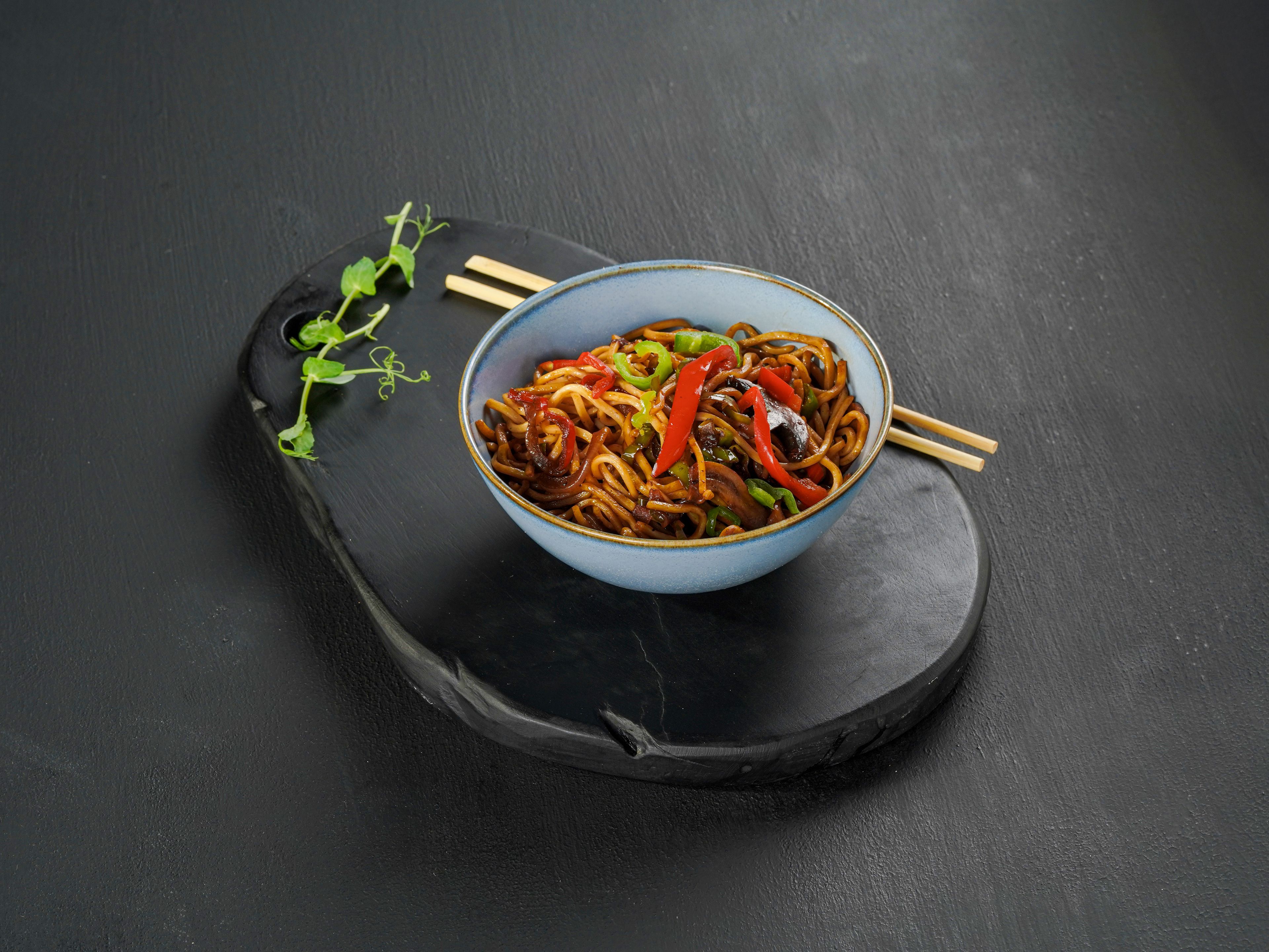Kimchi Noodles with Charred Scallions