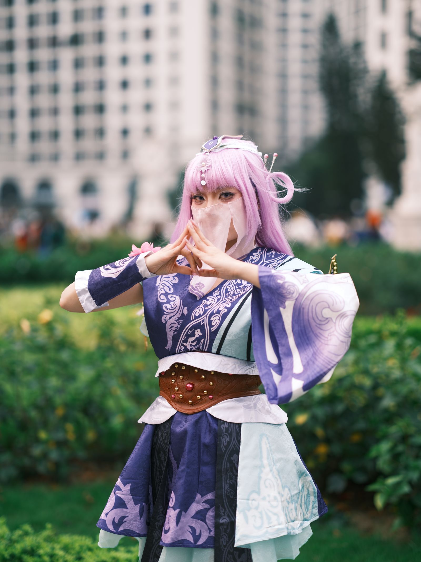 Vibrant Anime Cosplay in Outdoor Setting · Free Stock Photo