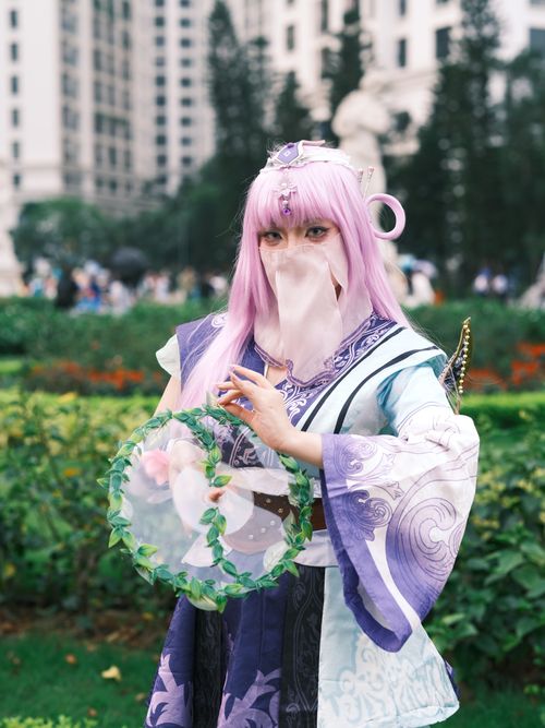 Free Captivating cosplay character posing outdoors in vibrant attire in Vietnam. Stock Photo