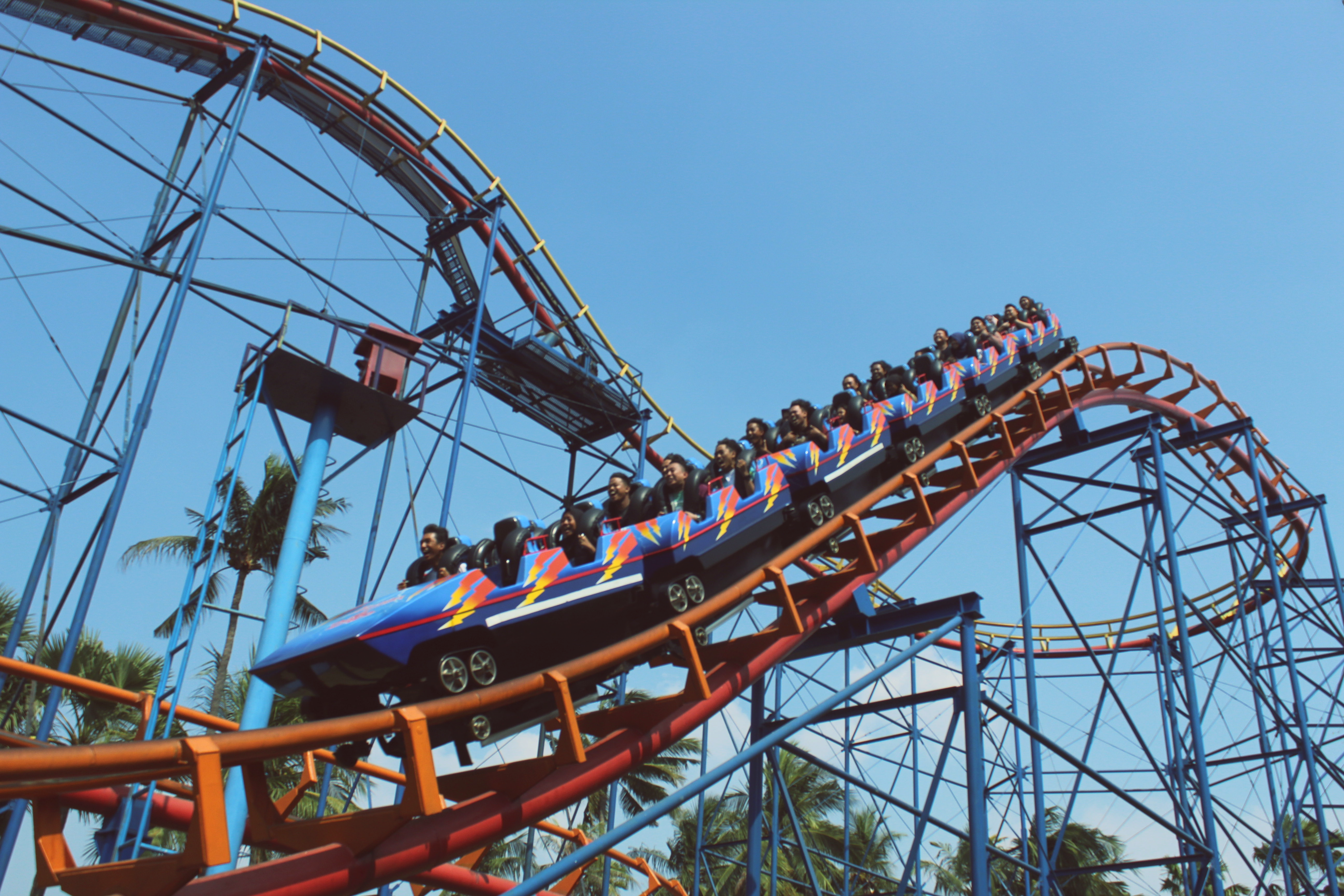 Amusement park rides and water park amusements; Roller coasters