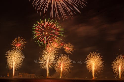 Imagine de stoc gratuită din Anul Nou, apă, artificii