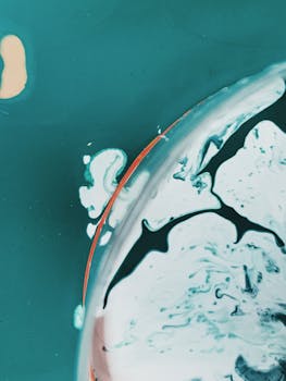 无人机视野中，碧绿的海水被一道屏障隔开，覆盖着融雪的海湾