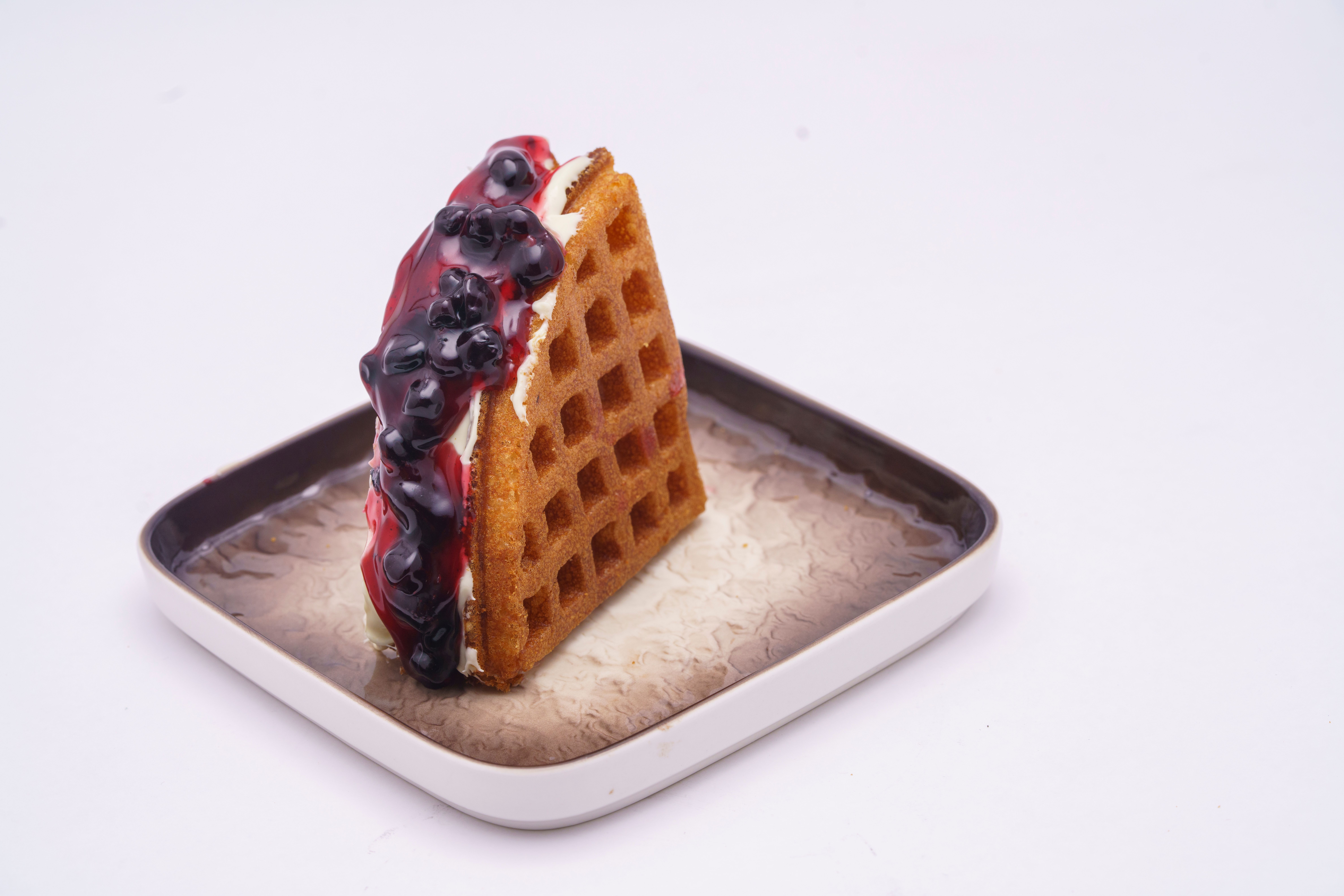Sheet-Pan Waffles with Whipped Cream