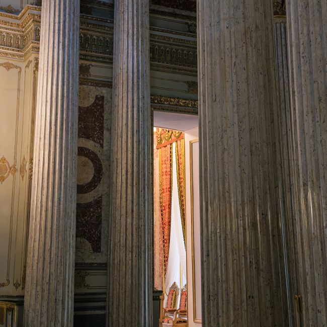 restored architectural details mixed with modern luxury furnishings