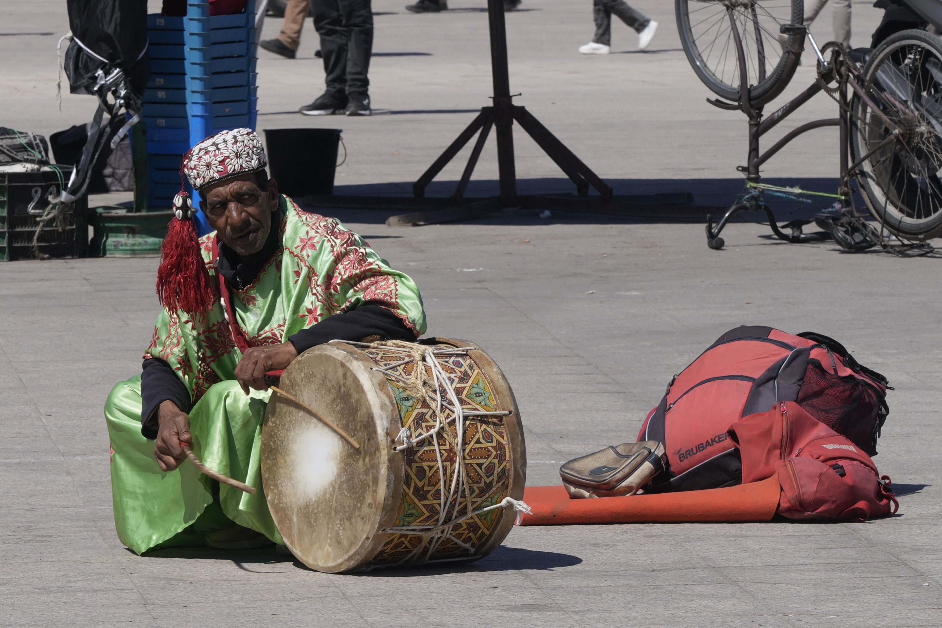 Traditional Street Musician in Marrakech Square