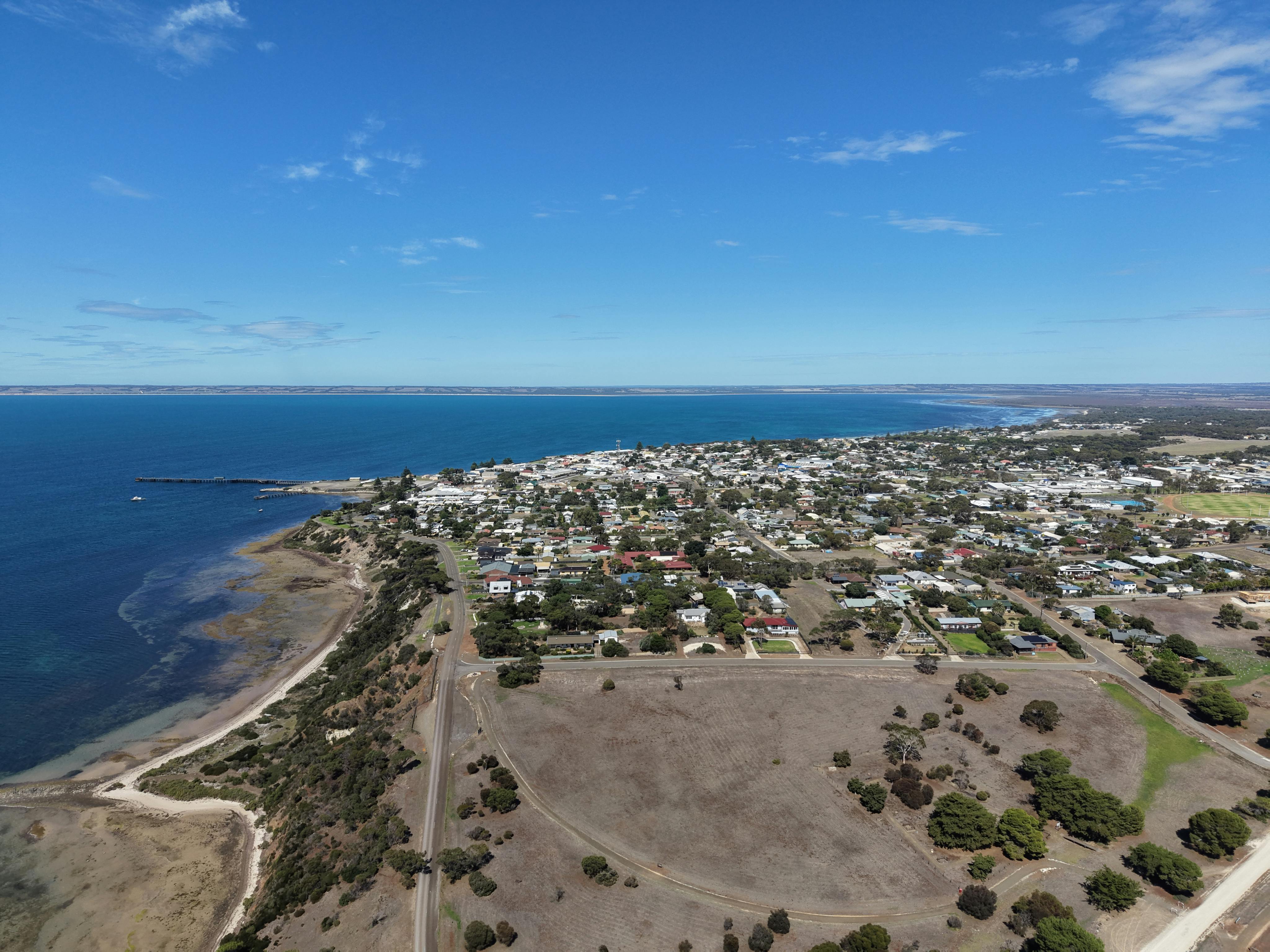 Un paysage côtier industriel à Whyalla, en Australie-Méridionale