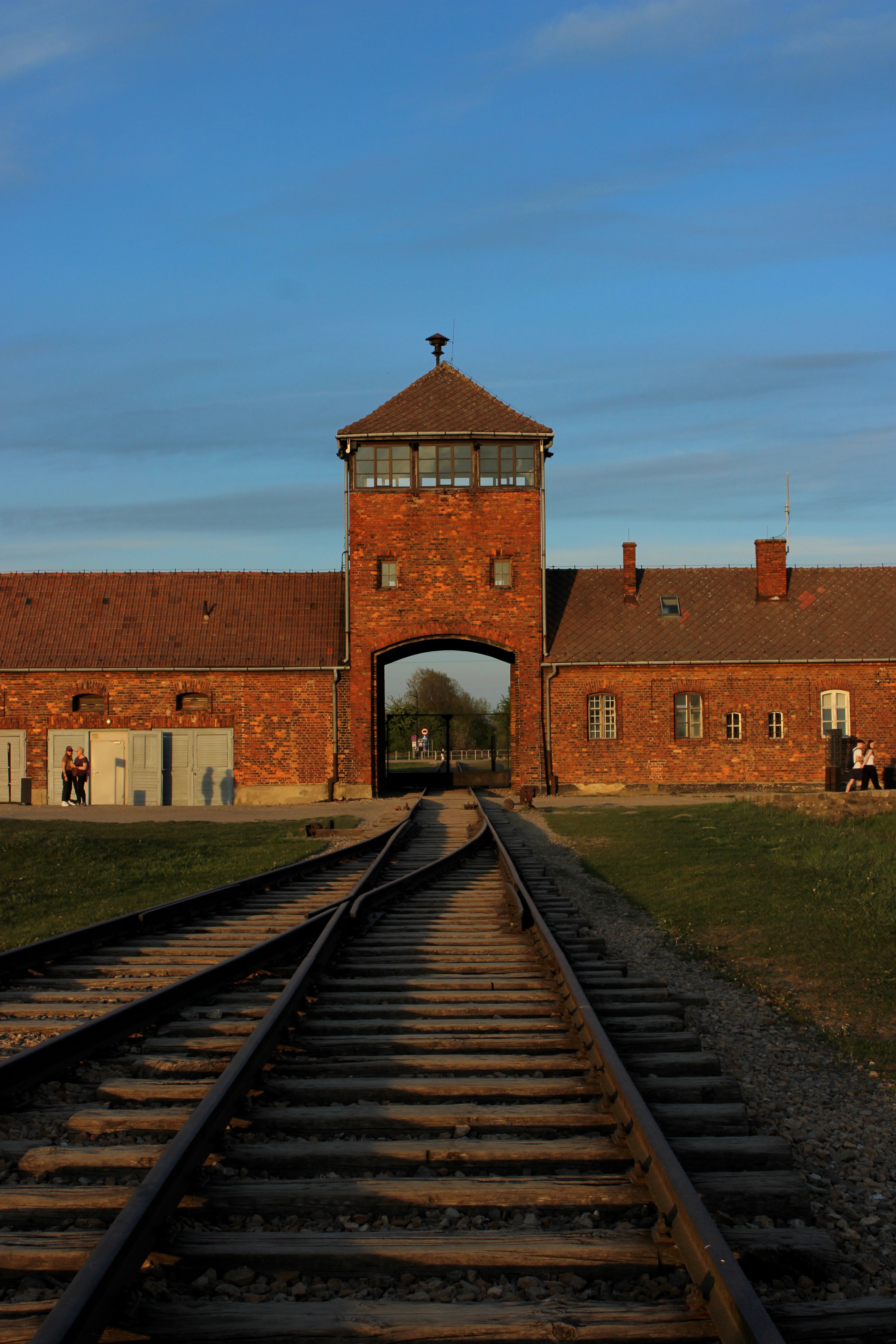 Memorial gate at the Auschwitz-Birkenau concentration camp