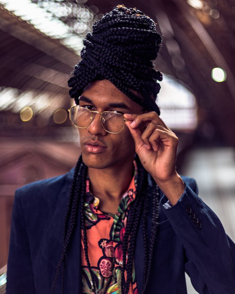 Cool Dandy Ethnic Male In Glasses