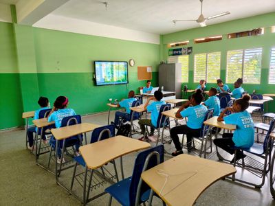 Child working at a comfortable pace with learning materials