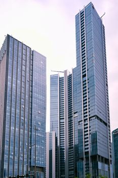 Modern skyscrapers in Shenzhen, showcasing contemporary architecture in Guangdong Province, China.
