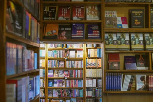 bookshop shelves