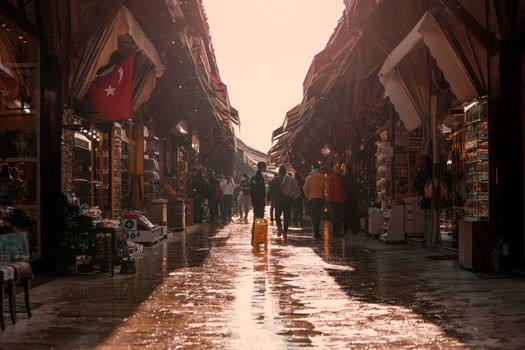 Explore the bustling atmosphere of the historic Grand Bazaar in Istanbul, Turkey.