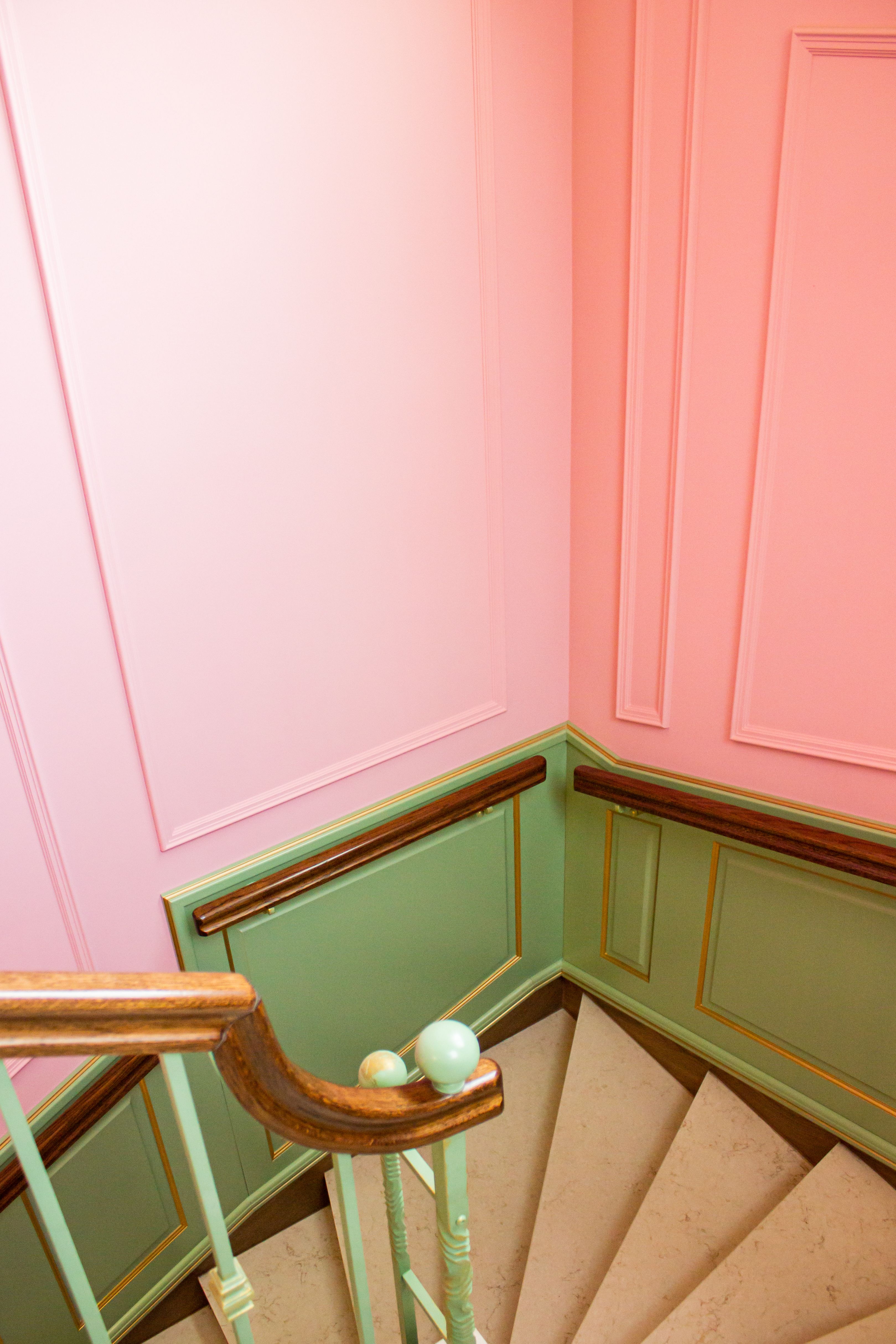 Pastel stairwell interior by Natalia Sevruk on Pexels