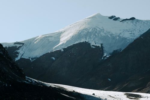 Free Breathtaking view of a snow-capped mountain peak in the Himalayan range. Stock Photo