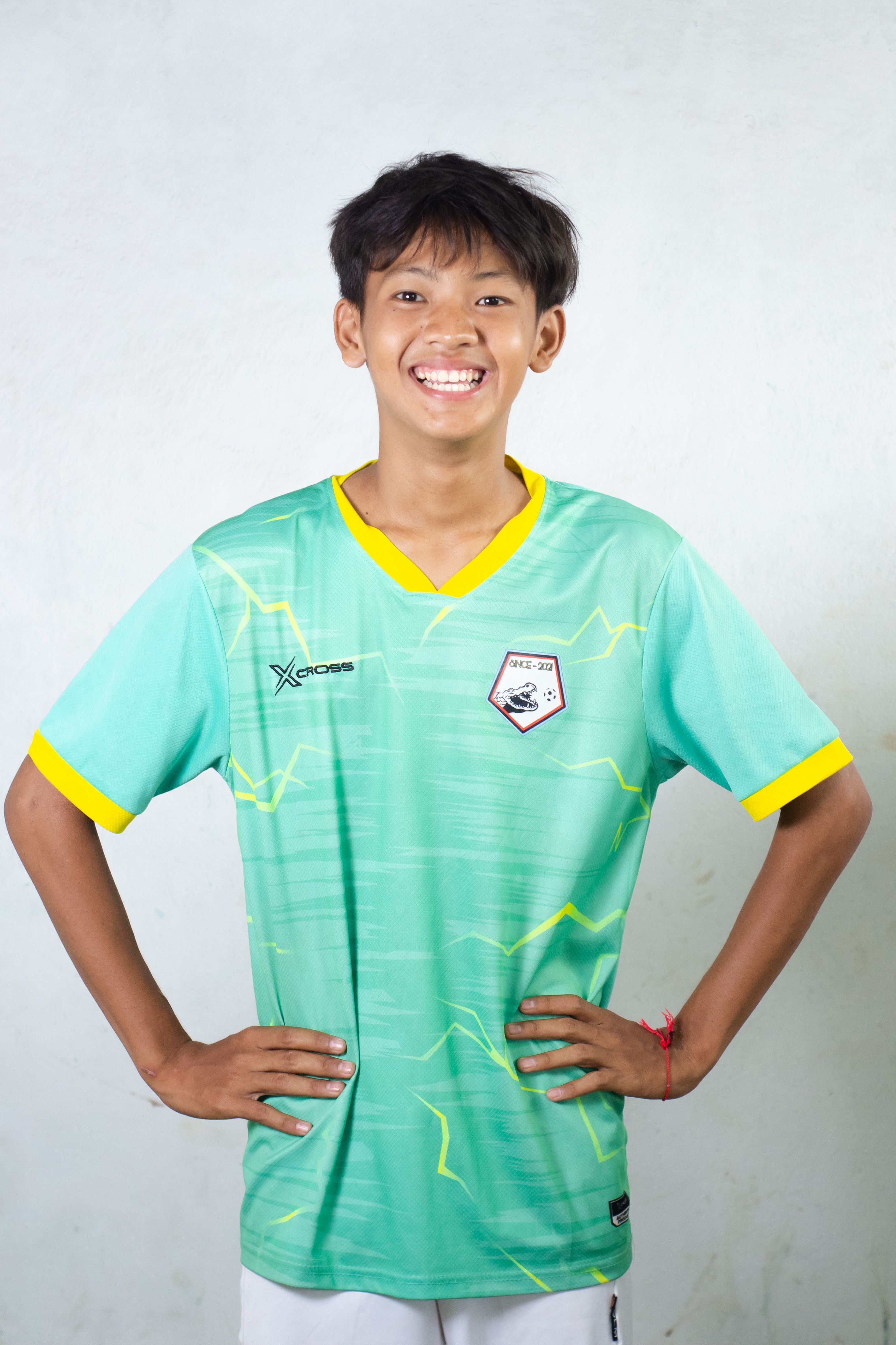 Smiling Teen in Sports Jersey Portrait