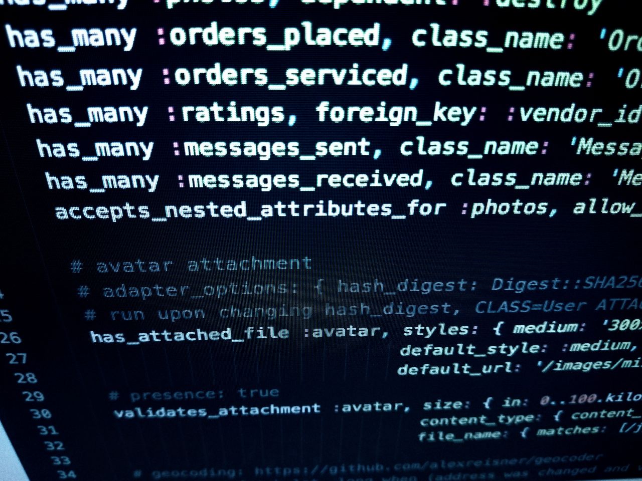 Tela com código de programação - implementação do log sampler adaptativo