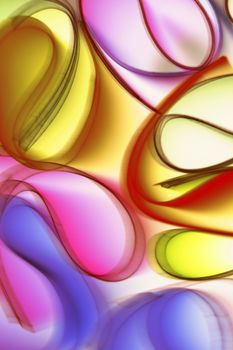 Vibrant abstract image with colorful light and shadow patterns, evoking artistic creativity.