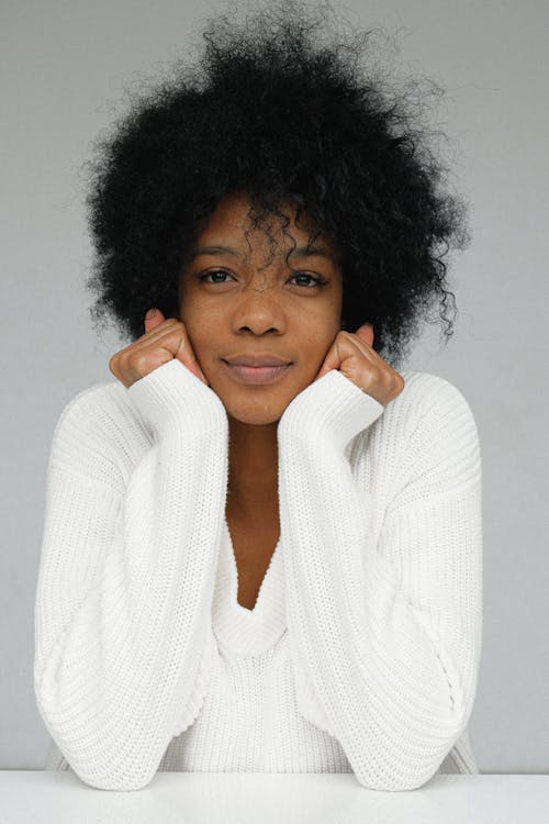 Free Woman in White Knit Sweater Stock Photo