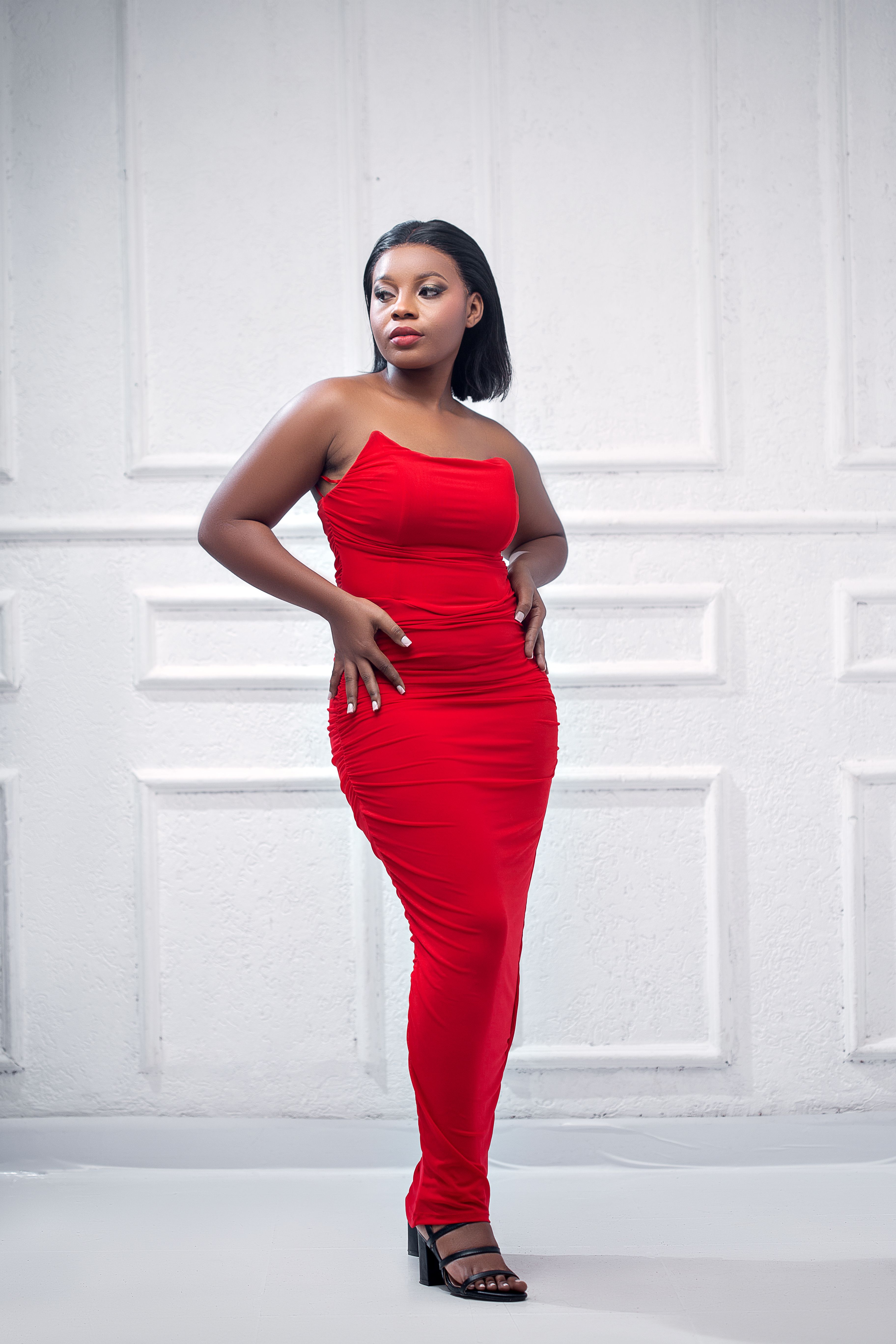 Model in Red Dress  Free Stock Photo