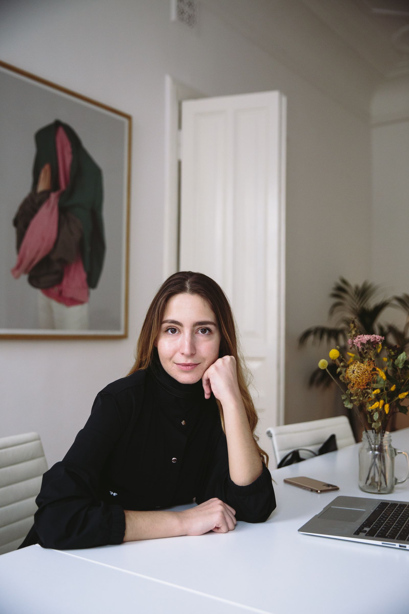 Illustrative stock portrait for fictional speaker Maya Reed