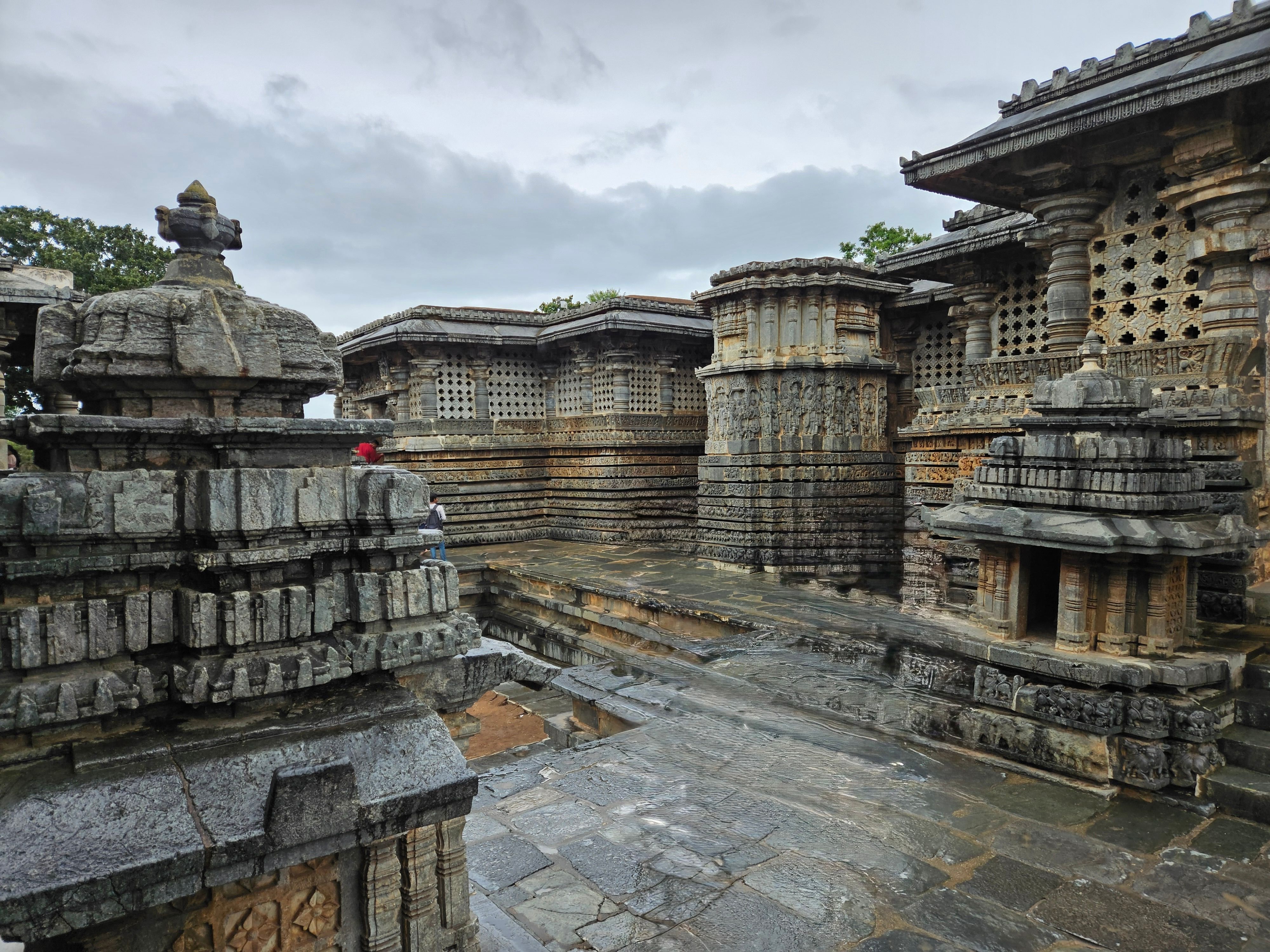 Explore Hoysaleswara Temple's intricate carvings in Halebeedu, Karnataka.