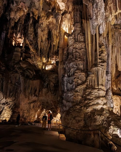 Free Discover the breathtaking limestone formations in the famous Caves of Nerja, Spain. Stock Photo
