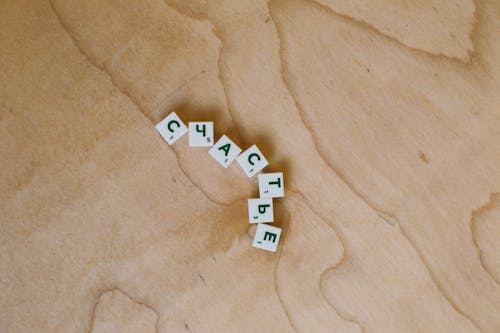 Photo Of Alphabet Tiles On Wooden Surface