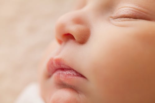 Free Sleeping Baby's Face Stock Photo