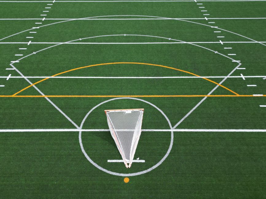 soccer pitch markings and goal