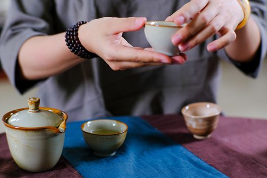 Authentic tea ceremony in Hue, showcasing traditional Vietnamese culture and mindfulness.