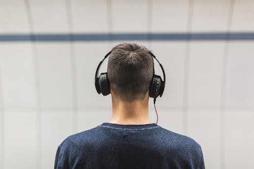 Man Wearing Black Headphones