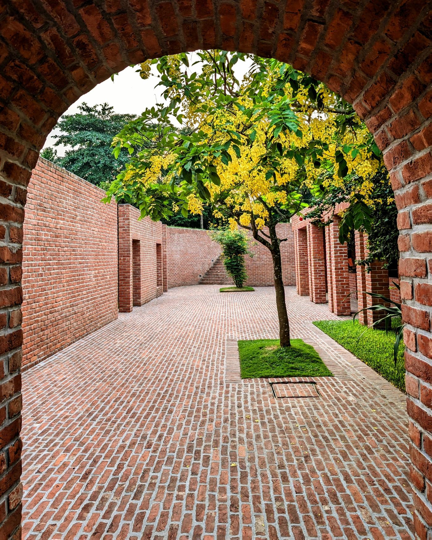 The brick courtyard, The Clay House