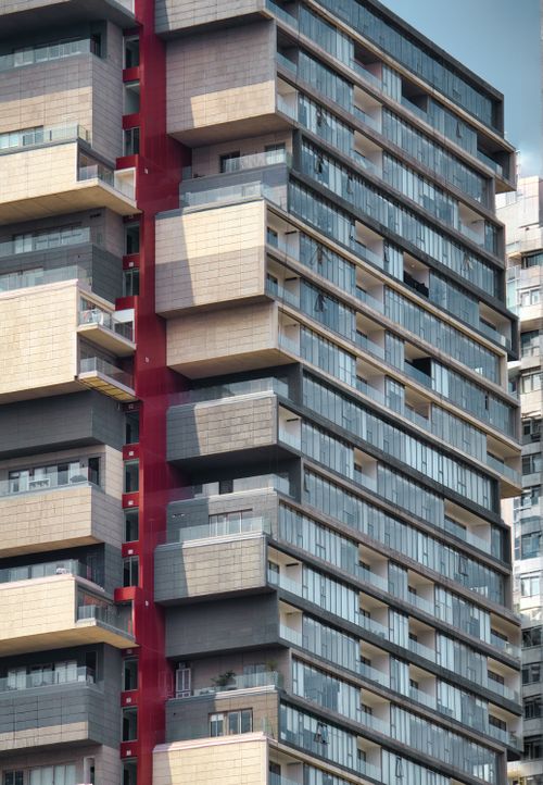Free Discover the architectural sophistication of a contemporary apartment building in Mexico City. Stock Photo