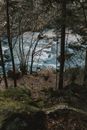 Stream of river in mountainous terrain