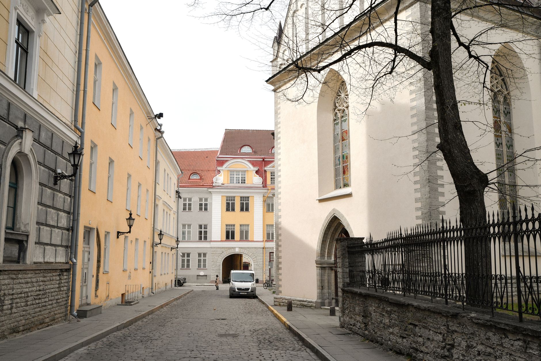 Historic architecture along Tallinn's Vene Street