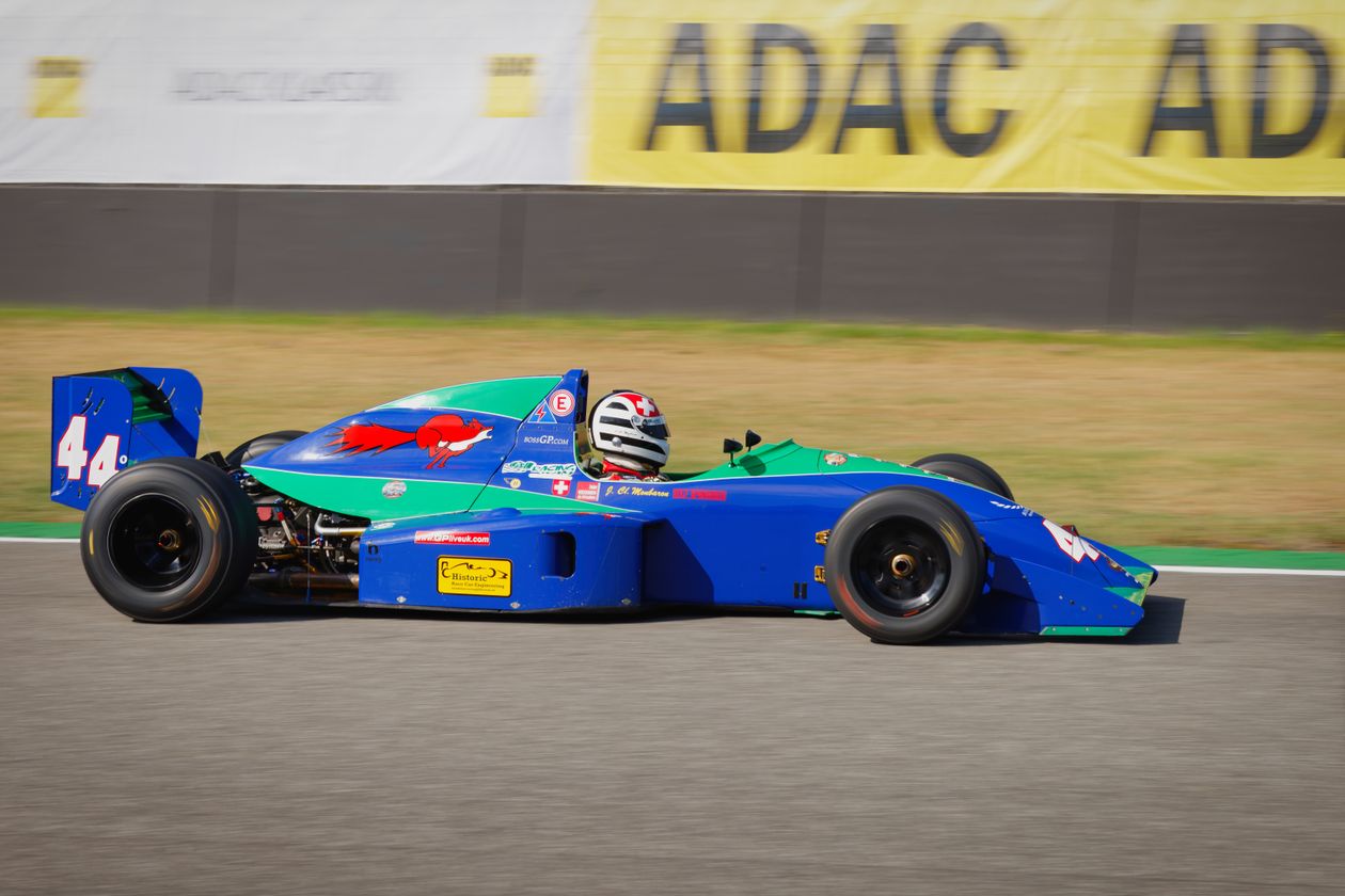 Performance car on a race track during a track day