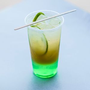Iced lime soda in a clear cup, photo by Kunal Lakhotia on Pexels