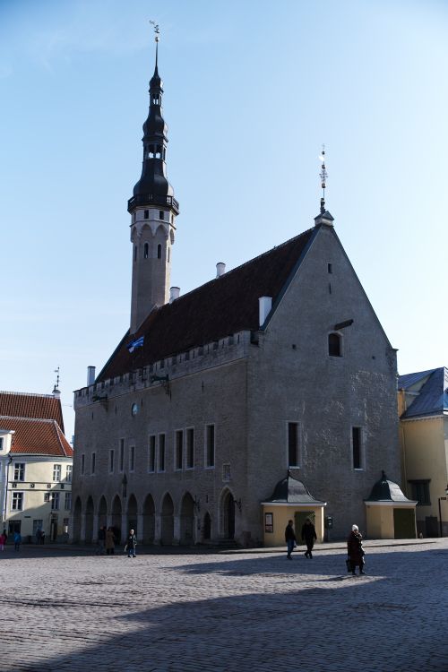 Gratis Esplora il municipio medievale di Tallinn, un punto di riferimento culturale situato nella piazza della Città Vecchia dell'Estonia. Foto a disposizione