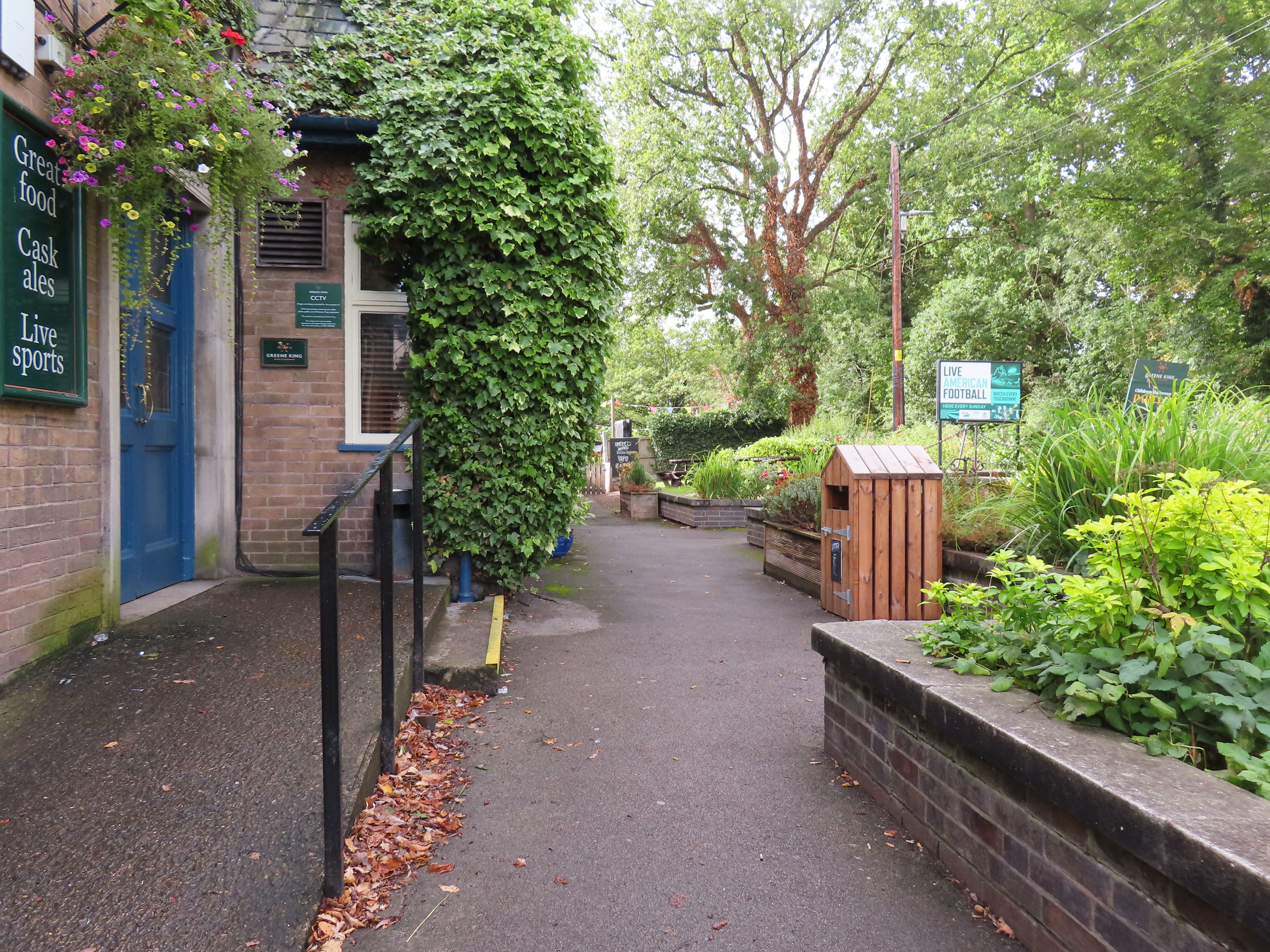 Charming English Pub Entrance with Ivy-Covered Walls · Free Stock Photo