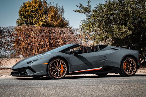 Free Gray Lamborghini on Road Stock Photo