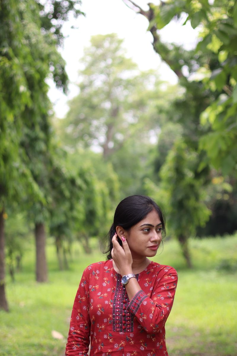 Red Floral Cord Set #506