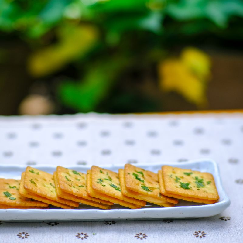 30-Minute Sourdough Discard Black Garlic and Miso Crackers