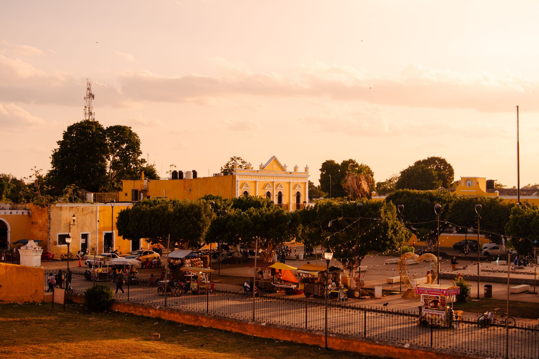Stellenbosch stadskern in het gouden uur 1